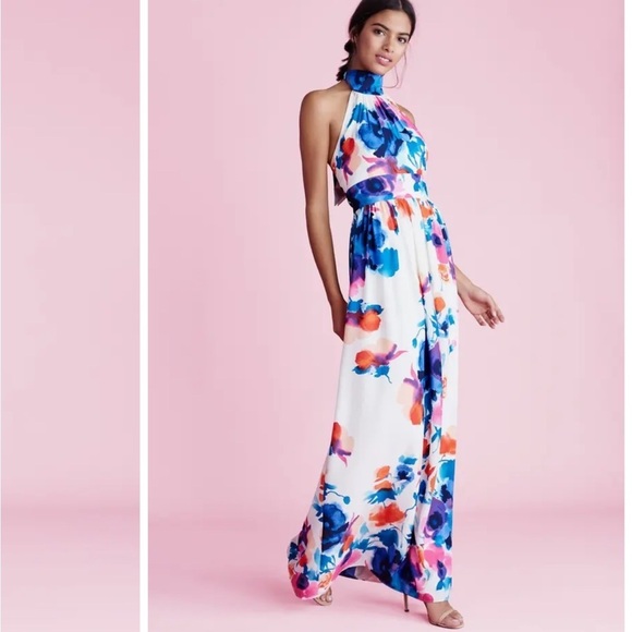 Eliza J Floral Print Halter Maxi Dress - Picture 14 of 14